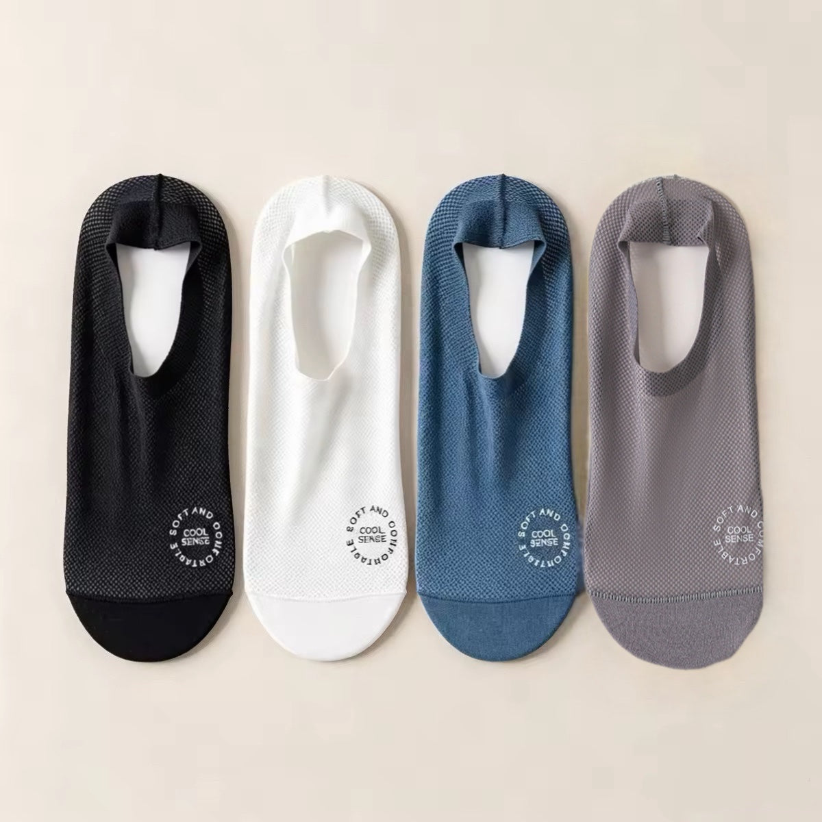 Breathable Reinforced No-Show Socks-ZGD