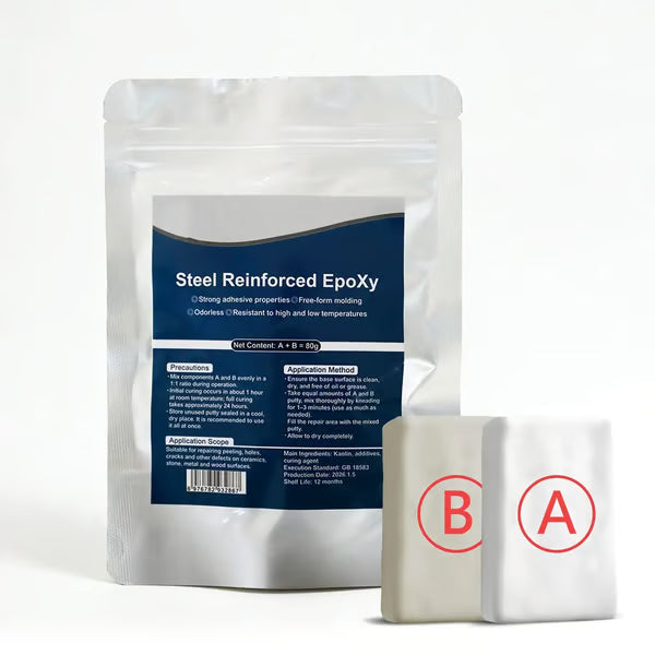 🔧Steel-Reinforced Epoxy Repair Putty – Waterproof Permanent Fix for Leaks, Cracks & Broken Parts-YH