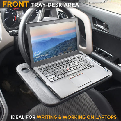 2-in-1 Car Steering Wheel Desk & Seat Gap Organizer Tray-JX