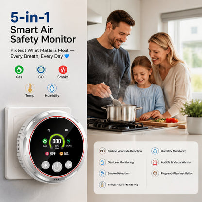 🏠 5-in-1 Smart Air Safety Monitor-YH