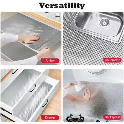 🔥 Heat Resistant Aluminum Foil Sticker - Self-Adhesive Removable Oil-Proof Wall Paper ✨-CW