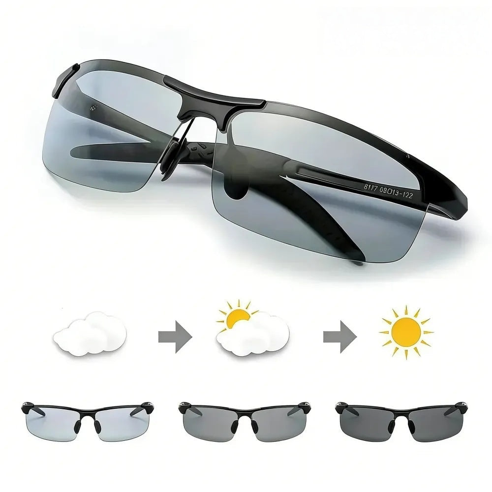 Heroiy™ HD Polarized Photochromic Sunglasses UV400 Protection | Retro Oversized Square | Unisex 2026 Essential  -YH
