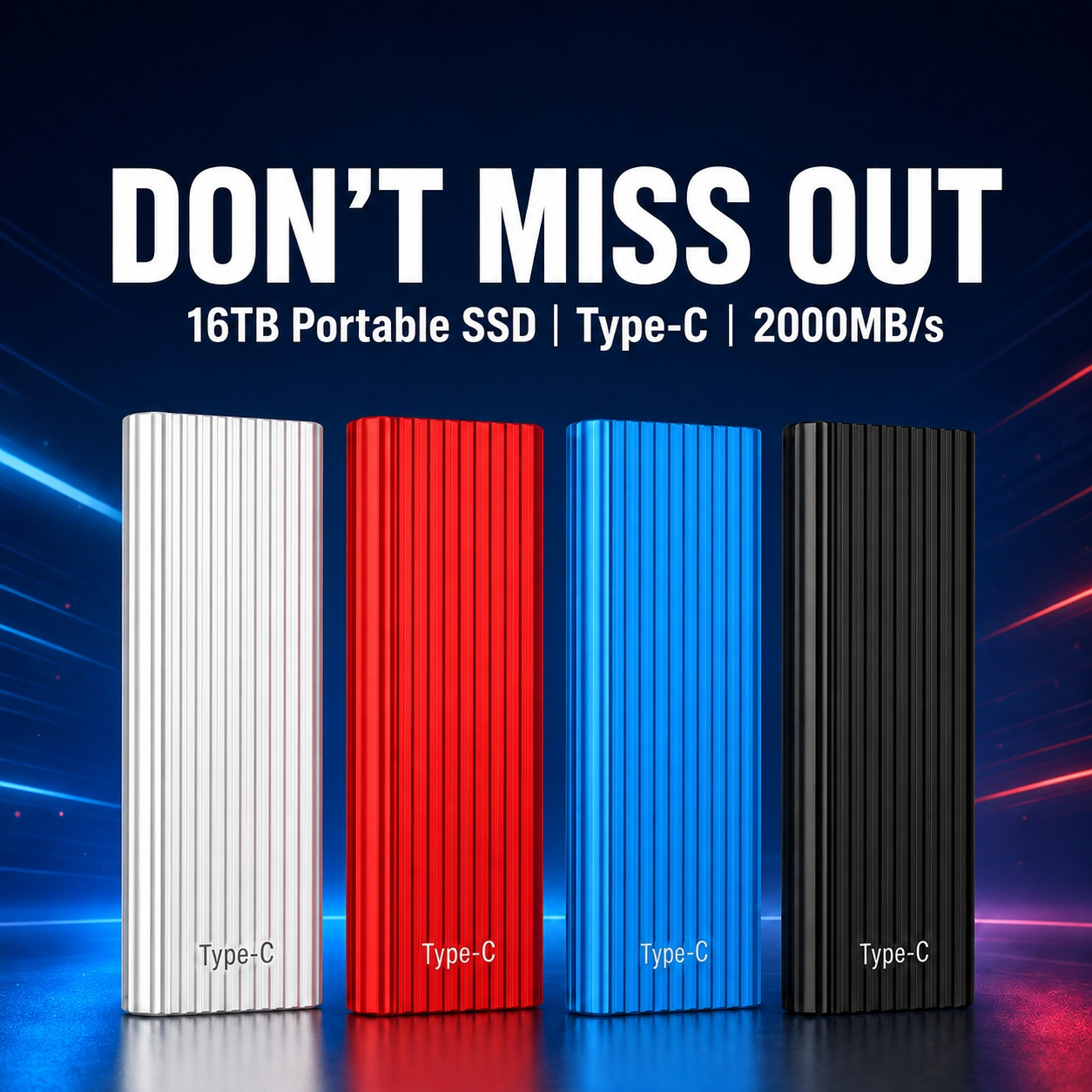 Running Out of Space? 💾 16TB Type-C Portable Mini SSD – Save Photos, Videos & Files Instantly-YH