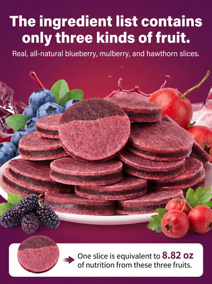 🌿Pure natural 🫐blueberry and 🍇mulberry stuffed 🍒hawthorn slices-ANN