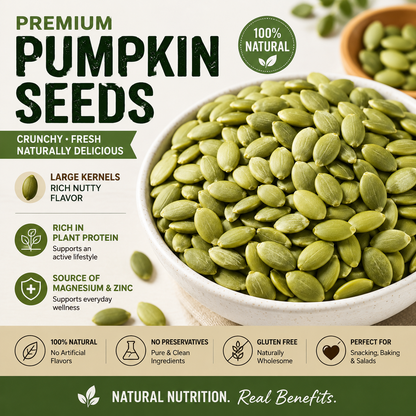 Premium Roasted Pumpkin Seeds – Crunchy, Healthy, & Perfect for Snacking! 🎃 Limited Time Offer!-JX
