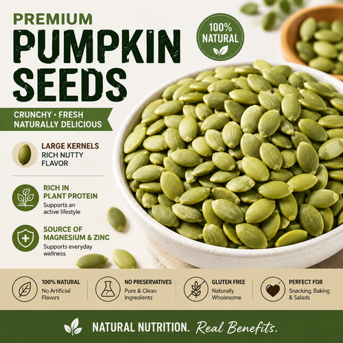 Premium Roasted Pumpkin Seeds – Crunchy, Healthy, & Perfect for Snacking! 🎃 Limited Time Offer!-JX
