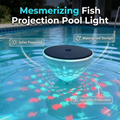 🎁2026 Hot Sale 50% OFF💕Solar Floating Pool Light with Fish Projection-ANN