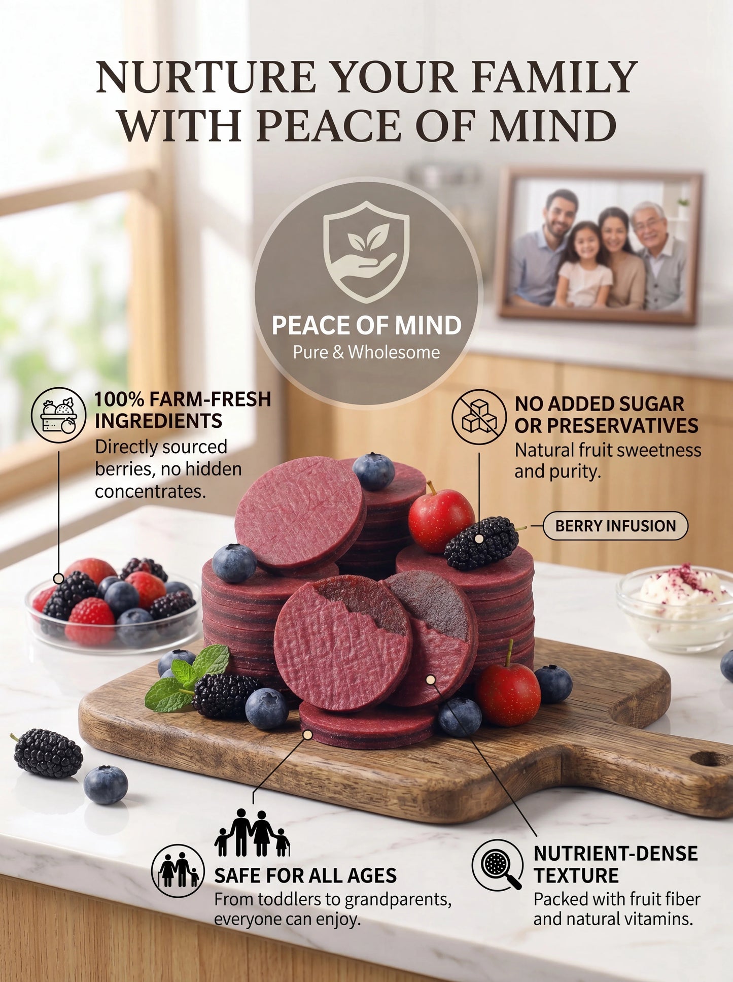 🌿Pure natural 🫐blueberry and 🍇mulberry stuffed 🍒hawthorn slices-ANN