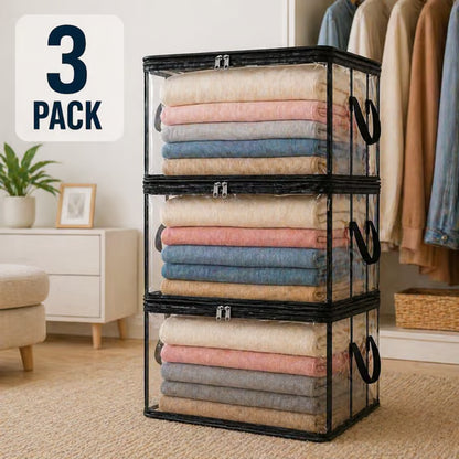 🎁 📦Large Heavy-Duty Thick Plastic Clear Storage Bag for Clothes, Moving & Storage-ZGD