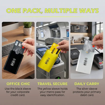 RFID Blocking Sleeves Set – Protection for Credit & ID Cards, Slim & Lightweight Design-ZGD