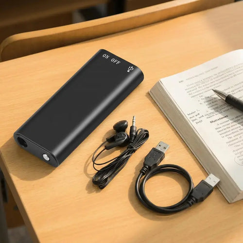 Ultra-Thin Portable Voice Recorder, Professional Noise-Canceling Digital Recording Pen with Voice Activation & MP3 Player-ZGD