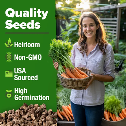 🥕Tendersweet Carrot Seeds – Naturally Sweet, Crisp & Easy-to-Grow Vegetable Seed Pack-JX