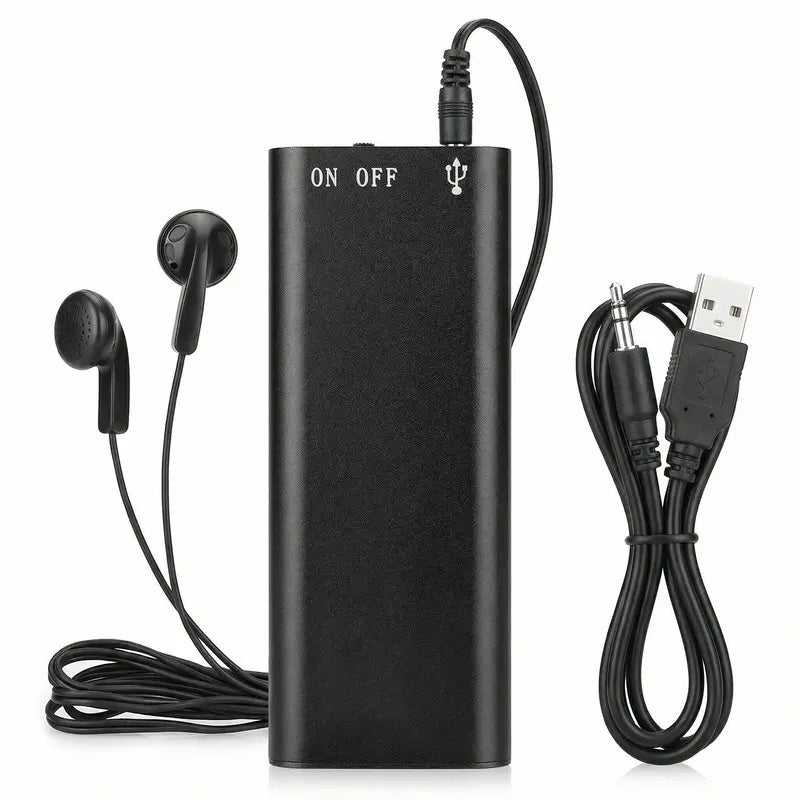 Ultra-Thin Portable Voice Recorder, Professional Noise-Canceling Digital Recording Pen with Voice Activation & MP3 Player-ZGD