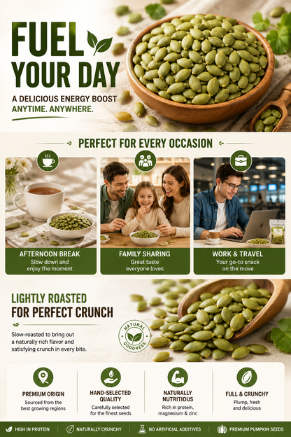 Premium Roasted Pumpkin Seeds – Crunchy, Healthy, & Perfect for Snacking! 🎃 Limited Time Offer!-JX