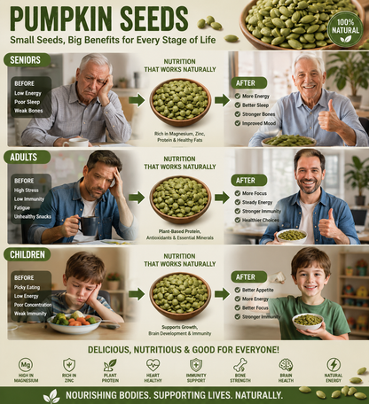 Premium Roasted Pumpkin Seeds – Crunchy, Healthy, & Perfect for Snacking! 🎃 Limited Time Offer!-JX