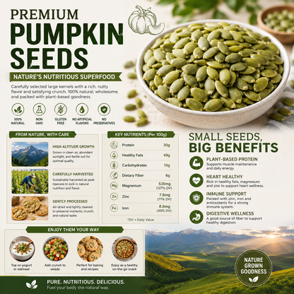 Premium Roasted Pumpkin Seeds – Crunchy, Healthy, & Perfect for Snacking! 🎃 Limited Time Offer!-JX