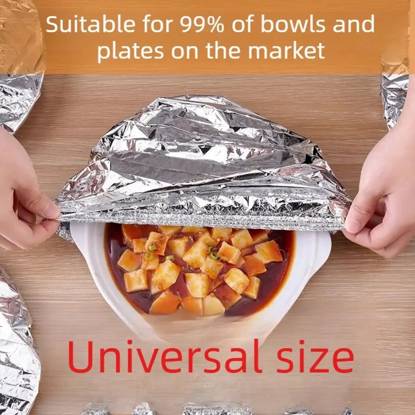 Food Container Aluminum Foil Heat-Retaining Cover(50 Pcs)-CW
