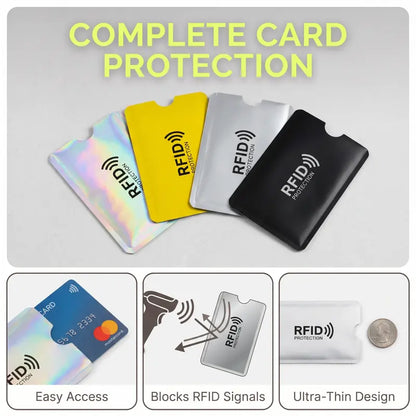 RFID Blocking Sleeves Set – Protection for Credit & ID Cards, Slim & Lightweight Design-ZGD