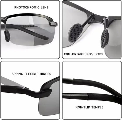 Heroiy™ HD Polarized Photochromic Sunglasses UV400 Protection | Retro Oversized Square | Unisex 2026 Essential  -YH