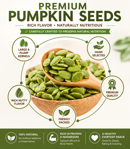 Premium Roasted Pumpkin Seeds – Crunchy, Healthy, & Perfect for Snacking! 🎃 Limited Time Offer!-JX