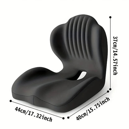 🔥Ergonomic Memory Foam Seat Cushion with Lumbar & Back Support, Relieves Back Pain, Reduces Pressure-JX