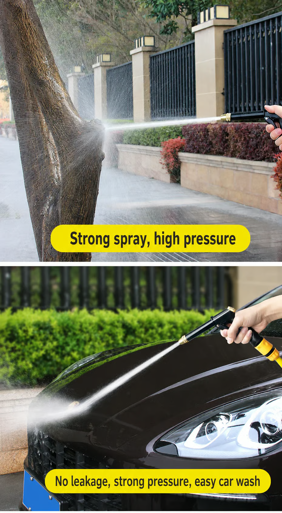 【FathersDayGift】Portable High Pressure Water Sprayer, Adjustable Garden Hose Nozzle Sprayer, Car Washing & Maintenance Tool, Pet Cleaning Tool & Dealsforyoudays-ANN
