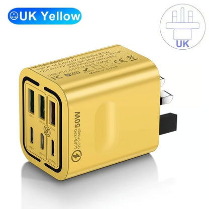 Portable Multi Port Charging Station 50W, 6-Port USB C & USB A,Adapter Cube Plug for Phone ,for iPad-YH