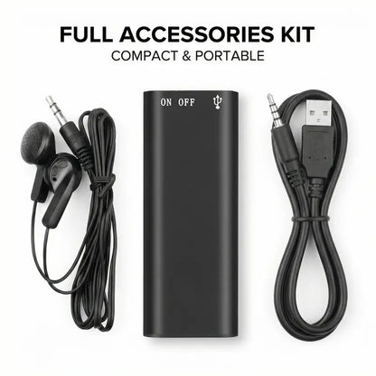 Ultra-Thin Portable Voice Recorder, Professional Noise-Canceling Digital Recording Pen with Voice Activation & MP3 Player-ZGD