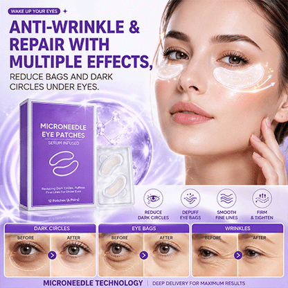 👁️👁️👁️ Upgraded New Packaging WAKE UP LOOKING YEARS YOUNGER Hyaluronic Acid Microneedle Eye Mask-ZGD