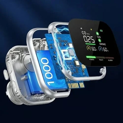 6-in-1 Combustible Gas Detector – Fast & Accurate Leak Alarm for Home & Office Safety-YH