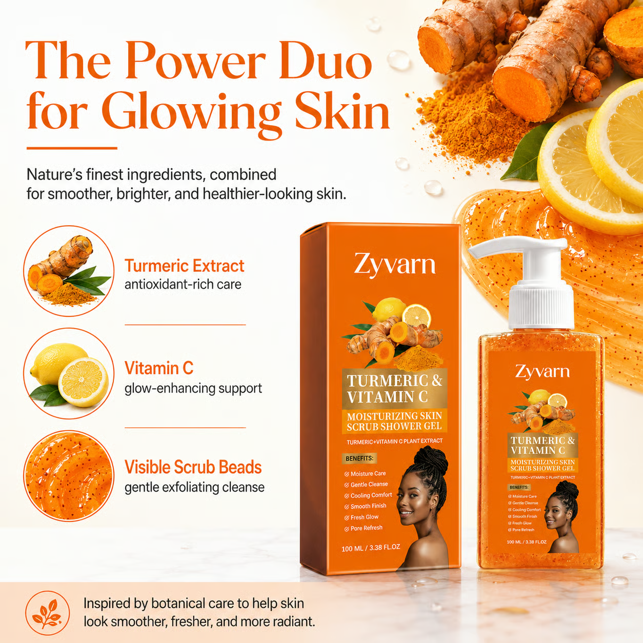 Turmeric + Vitamin C Body Polish – Exfoliate, Moisturize & Glow-ANN