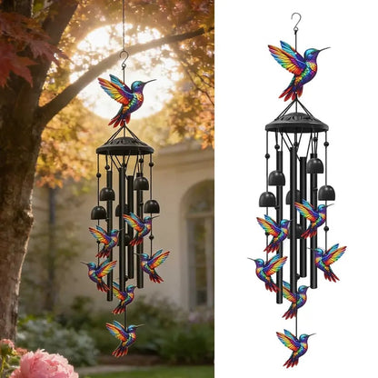 🔥Last Day 60% OFF🔥-🐦Vintage Colorful Hummingbird Wind Chime with Metal Tubes and Bells-YH