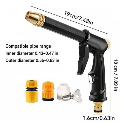 【FathersDayGift】Portable High Pressure Water Sprayer, Adjustable Garden Hose Nozzle Sprayer, Car Washing & Maintenance Tool, Pet Cleaning Tool & Dealsforyoudays-ANN