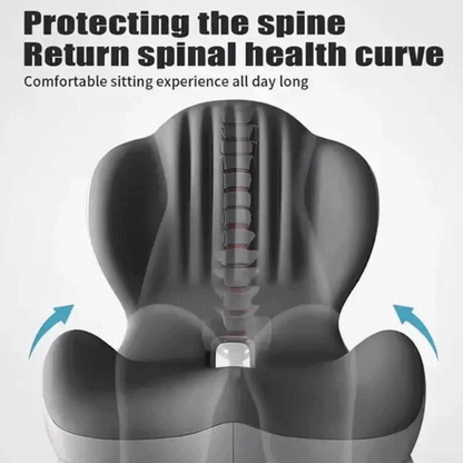 🔥Ergonomic Memory Foam Seat Cushion with Lumbar & Back Support, Relieves Back Pain, Reduces Pressure-JX