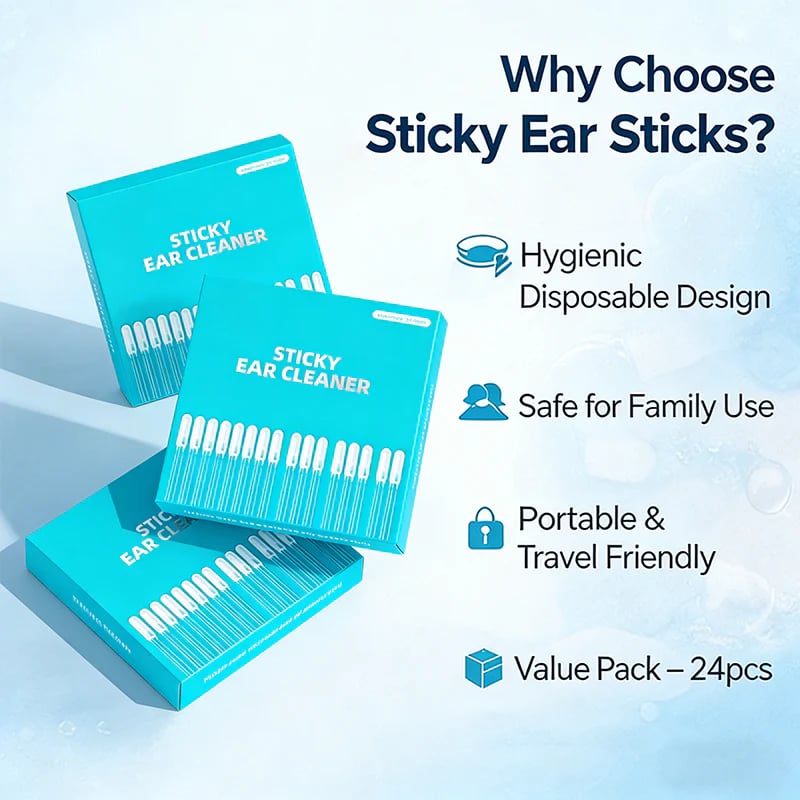 Sticky Ear Cleaning Sticks - Gentle, Visible Ear Care👂(24PCS)-YH