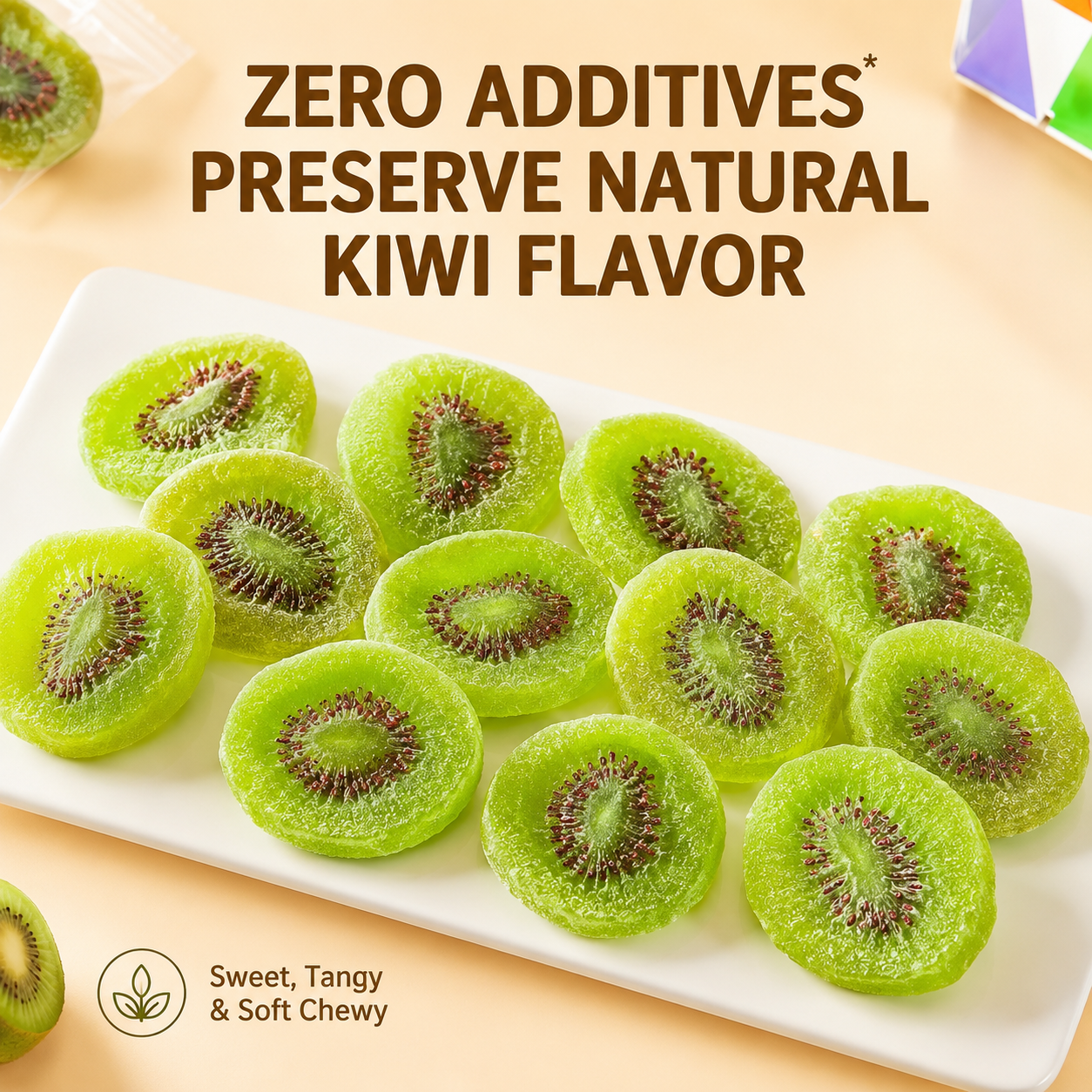 Premium Dried Kiwi Fruit Slices – Sweet, Tangy & Soft-Chewy Real Fruit Snack-CW