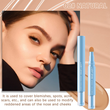 Dual-effect Concealer & Foundation Eye Concealer - 24-hour long-lasting,high-coverage matte finish.Korean pressed powder foundation for a flawless complexion. Covers acne marks, sculpts the nose, and nourishes the skin-ZGD