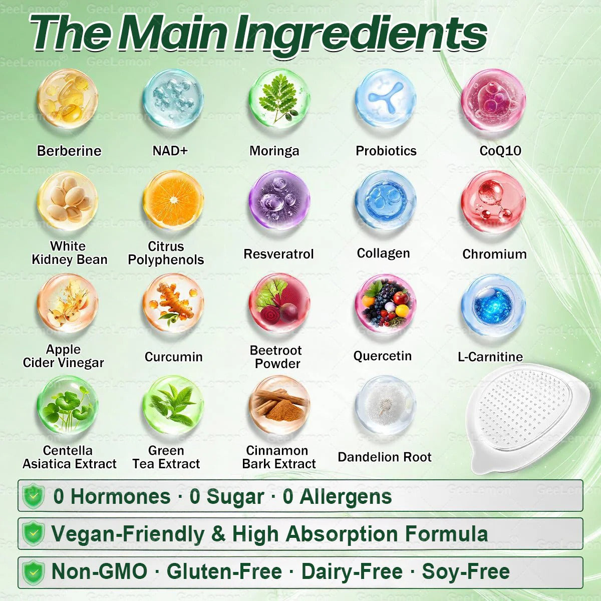 Moringa & Berberine * NAD+ 10-in-1 Advanced Nano Microneedle Patch-ANN