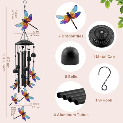 🔥Last Day 60% OFF🔥-🐦Vintage Colorful Hummingbird Wind Chime with Metal Tubes and Bells-YH