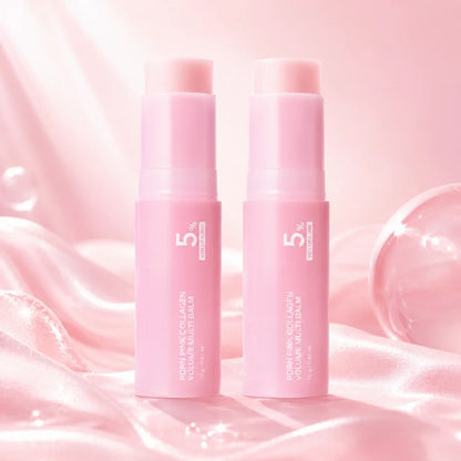 🔥LAST DAY 60% OFF🎁  Pink Collagen Volume Balm – Instant Glow & Hydration Stick-CW