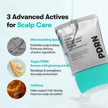 PDRN Microneedle Scalp Serum Brush – Hair Thickening & Root Activating Treatment for Fuller, Healthier-Looking Hair-YH