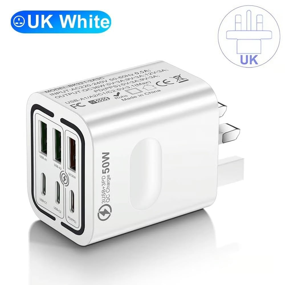 UK Plug-White