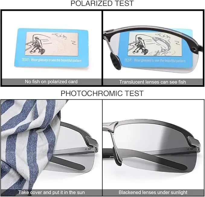 Heroiy™ HD Polarized Photochromic Sunglasses UV400 Protection | Retro Oversized Square | Unisex 2026 Essential  -YH