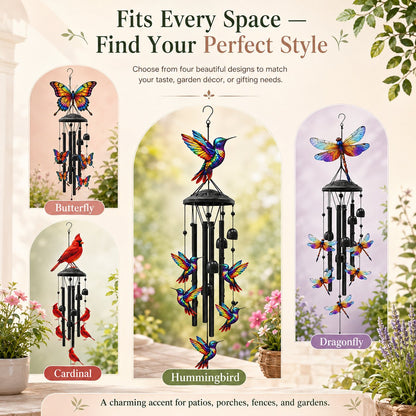 🔥Last Day 60% OFF🔥-🐦Vintage Colorful Hummingbird Wind Chime with Metal Tubes and Bells-YH