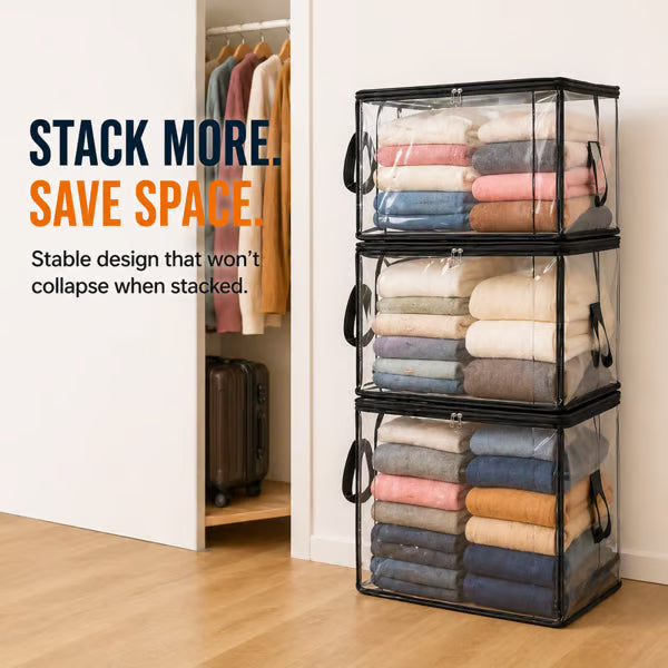 🎁 📦Large Heavy-Duty Thick Plastic Clear Storage Bag for Clothes, Moving & Storage-ZGD