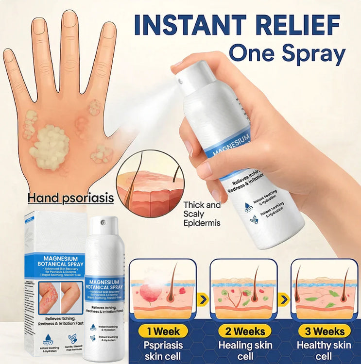 🔥Heroiy® Magnesium Botanical Spray – Advanced Skin Recovery for Psoriasis & Eczema | Rapid Soothing, Steroid-Free-YH