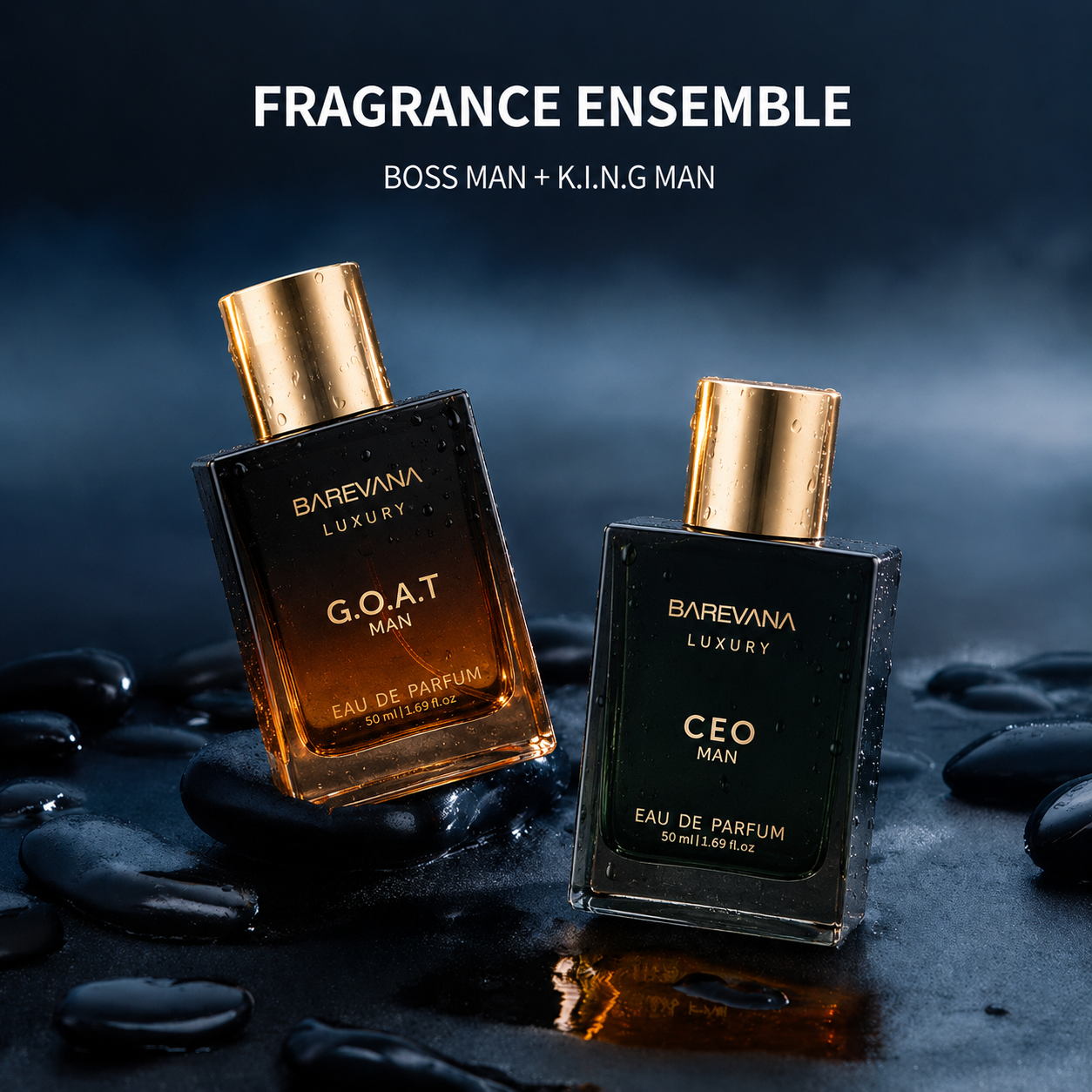 Gentlemen’s Fragrance Set with CEO MAN Perfume & G.O.A.T. MAN Aroma.-YH