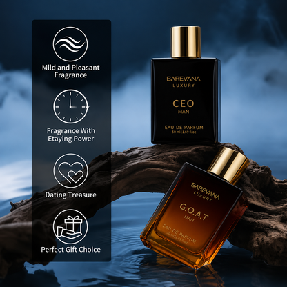 Gentlemen’s Fragrance Set with CEO MAN Perfume & G.O.A.T. MAN Aroma.-YH