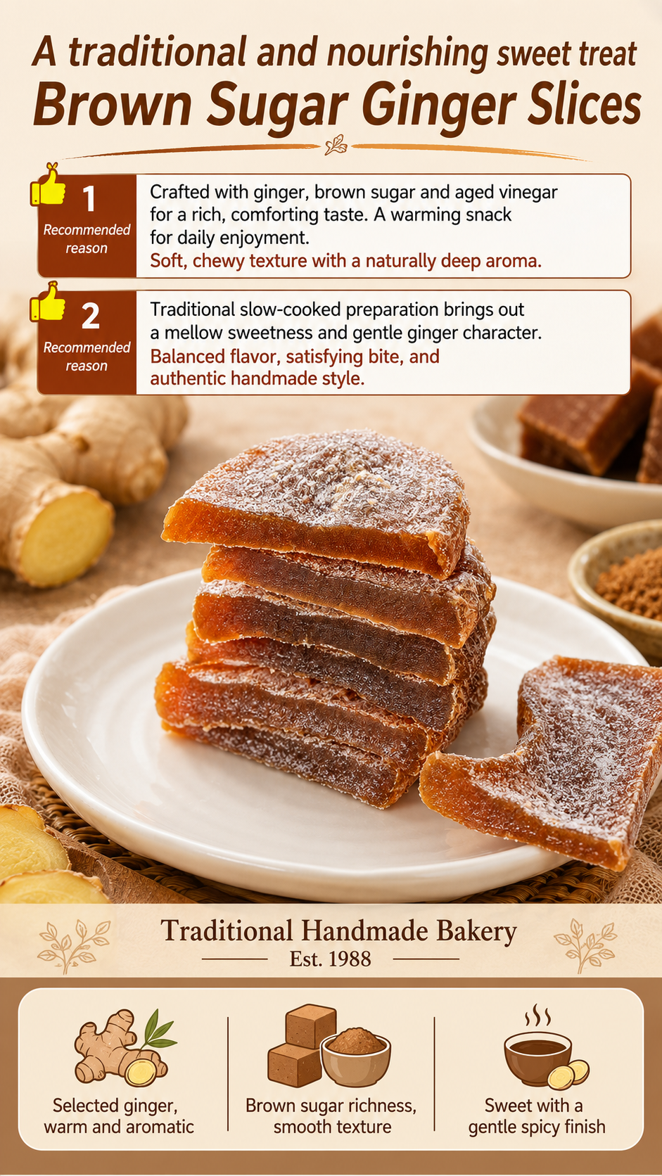 The Perfect Summer Snack | Brown Sugar Ginger Slices – Naturally Sweet, Spicy & Comforting-JX