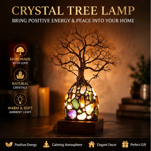 ✨ Bring Positive Energy & Peace Into Your Home With This Stunning Crystal Tree Lamp-YH